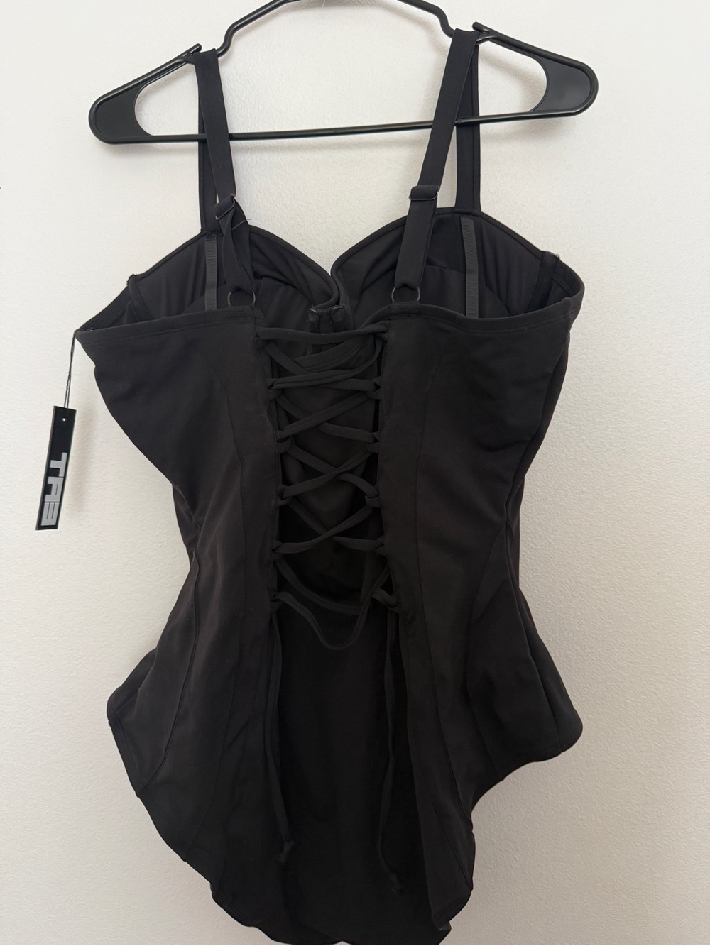 Black Structured One-Piece swim - Picture 3 of 4